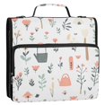 thumbnail image 5 of FORMRS Zipper Binder with Shoulder Strap 2-inch Ring 500 Sheet Capacity File Bag, Garden Pattern, 5 of 5