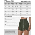 thumbnail image 6 of Blooming Jelly Womens High Waisted Running Shorts Athletic Workout Shorts Quick Dry Pants with Zipper Pocket Medium Army Green, 6 of 6