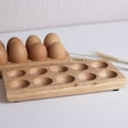 thumbnail image 5 of Caja de almacenamiento de madera a prueba de golpes para huevos de madera maciza creativa de doble fila Caja de almacenamiento de madera a prueba de golpes para huevos de madera de acacia, 5 of 5