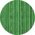thumbnail image 1 of Ahgly Company Indoor Round Abstract Emerald Green Modern Area Rugs, 8' Round, 1 of 4