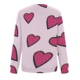 thumbnail image 4 of Aofany Sweatshirt for Women Valentine's Day Shirt Casual Loose Lightweight Pullover Tops Spring Long Sleeve Shirt Heart Print Graphic Tees Trendy Crewneck, 4 of 4