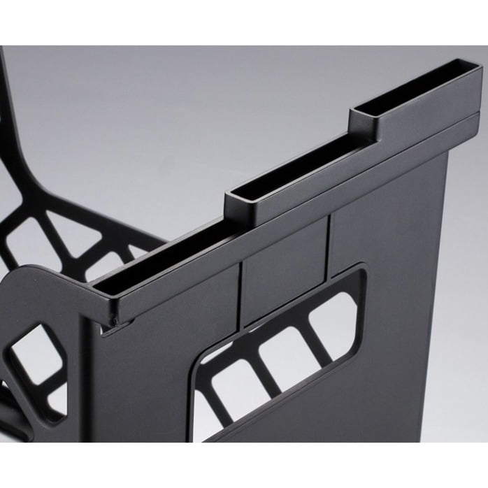 Officemate Recycled Plastic Desktop File Organizer - 10.8" Height X 13.3" Width X 8.6" Depth - Desktop - Compact, Portable - 30% - Black - 1 Each