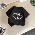 thumbnail image 4 of T-Shirts pour Adolescentes Mode Décontractée Imprimé Manches Courtes Col Rond Tenues d'Été pour Filles Vêtements d'Été 13-14 Ans, 4 of 4