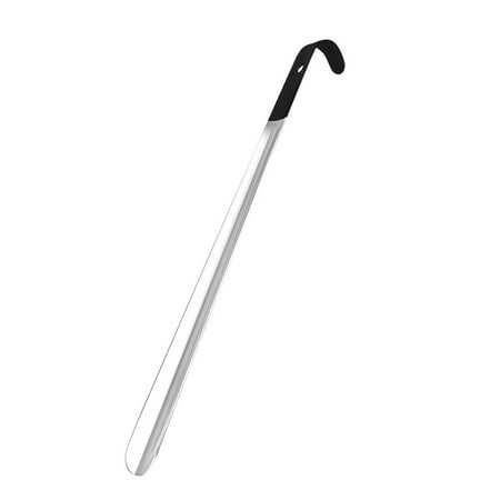 

1PC Stainless Steel Shoehorn Plastic Handle Shoe Horns Extra Long Hook Shoehorn for Old People Pregnant Women (Black)