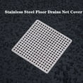 thumbnail image 6 of Stopper Kitchen Bathroom Shower Drain Cover Colander Bathroom Accessories 304 stainless Floor drain pad Sink Strainer Square Drain Cover Hair Filter 8.6CM, 6 of 7