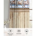 thumbnail image 6 of Western Horse Sheer Curtains 84 Inch Length 2 Panels Set for Living Room/Bedroom, Farmhouse Wooden Grain Vintage Cowboy Barn Door Kitchen Curtains Grommet Curtains Window Treatments 42"x84"x2, 6 of 7
