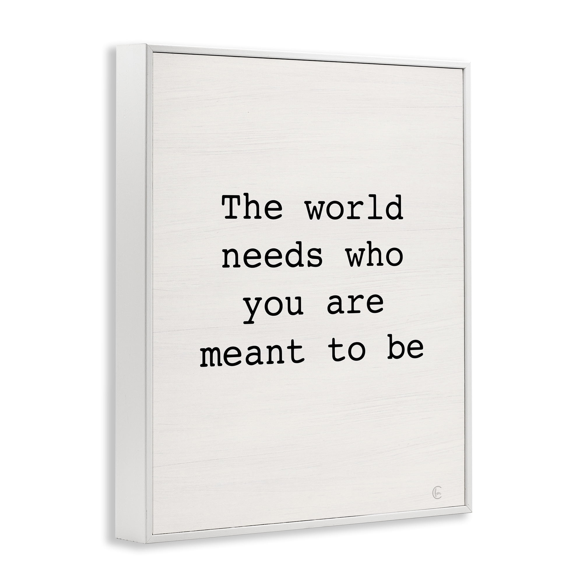 Stupell Industries Inspirational Meant To Be Typography Painting White Framed Art Print Wall Art, 11 x 14