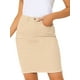 thumbnail image 1 of Falda Vaquera Midi Básica Desgastada De Cintura Alta Con Dobladillo Rasgado Y Lavado Para Mujer Albaricoque S, 1 of 6