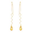 thumbnail image 2 of Galaxy Gold 14K Yellow Gold 3.3 CTW Natural Citrine Dangle Earrings - November Birthstone - Warmth & Prosperity - Fine Jewelry for Women, 2 of 3