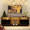 thumbnail image 4 of ChVans LED TV Stand for 65/70inch, High Glass Modern Entertainment Center with LED Lights and Glossy Cabinets, 4 of 8