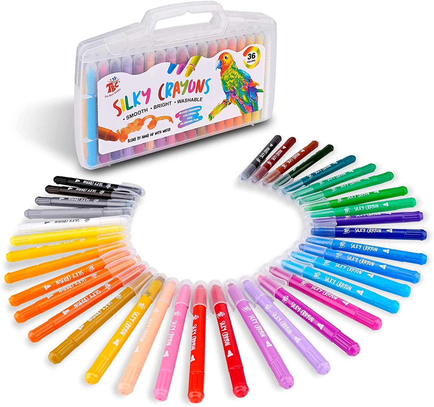Super Doodle Gel Crayons 24 Colors Twistable Washable Super Crayons for Kids and Adults Silky Smooth Slick Watercolor Crayon Coloring Set