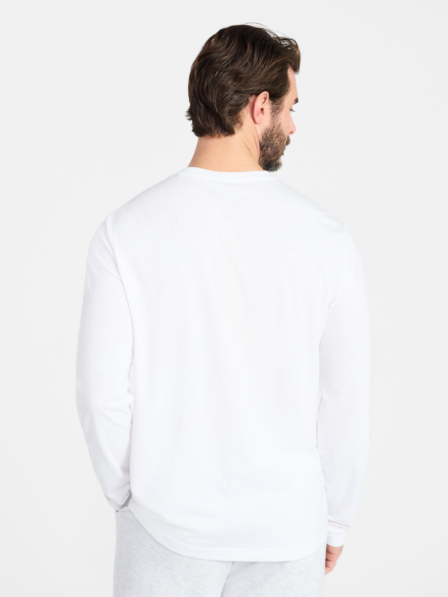 Athletic Works Men's and Big & Tall Men's Tri-Blend Tee with Long Sleeves, Sizes XS-4XLT