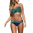 thumbnail image 2 of Aayomet High Waisted Swimsuits For Women Bathing Push Piece Up Swimsuits Two Padded Women Suit Bikini Swimwear Swimwears,Green M, 2 of 5
