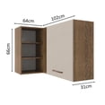 thumbnail image 2 of Gabinete superior de Esquina Madesa Agata MC Cocina, 2 of 5