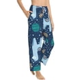 thumbnail image 2 of Fotbe Alpaca Astronaut in Space Women's Pajama Pants,Sleepwear Pants,Pj Bottoms Drawstring And Pockets-Large, 2 of 9