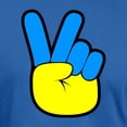 thumbnail image 3 of CafePress - Ukrainian Flag Peace Sign Ukraine Native H T Shirt - Men's Fitted T-Shirt, 3 of 4