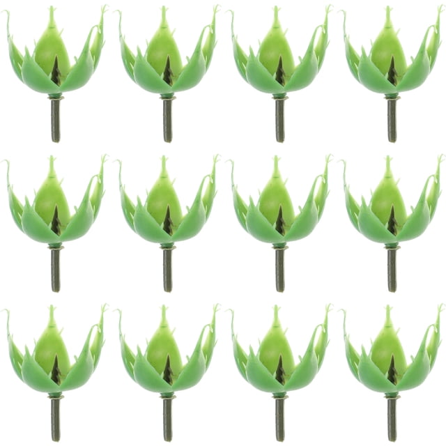 ColoMX 100 Uds. Cáliz de flores falsas, flores de rosas artificiales, accesorios para receptáculo, sépalos de plástico, cálices