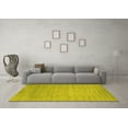 thumbnail image 3 of Ahgly Company Machine Washable Indoor Rectangle Abstract Yellow Contemporary Area Rugs, 4' x 6', 3 of 4