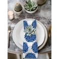 thumbnail image 2 of Dahlia Flower Cloth Napkins Set of 8 Reusable Dinner Napkins, Farmhouse Botanical Blue Grey Floral Cocktail Napkin Washable Table Napkins for Wedding/Holiday Party/Baby Shower 20"x20", 2 of 7