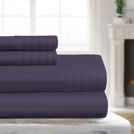 Luxury Ultra Soft Striped 4 Pc Sheet Set By Sharon Osbourne Home