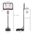 thumbnail image 5 of Spaco Portable Basketball Hoop System Stand with 33in Backboard, Height Adjustable 5FT-7FT, Basketball Stand for Indoor Outdoor Use, Black, 5 of 7
