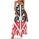 thumbnail image 1 of Vestido sin mangas con colores de la bandera del arte tribal maorí, vestidos de verano para mujer , vestidos de noche para mujer, 1 of 7