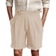 thumbnail image 3 of Pantalones cortos casuales de sastrería británica para hombre: prenda elegante y cómoda para practicar deporte a diario, fácil de cuidar, 3 of 8