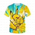 thumbnail image 2 of Camiseta de pokemon para niños, camiseta de pokemon con estampado de Anime, camisetas divertidas Harajuku estampadas, ropa para niños y niñas, tops geniales de verano 120 heqiyong CONDUJO, 2 of 2