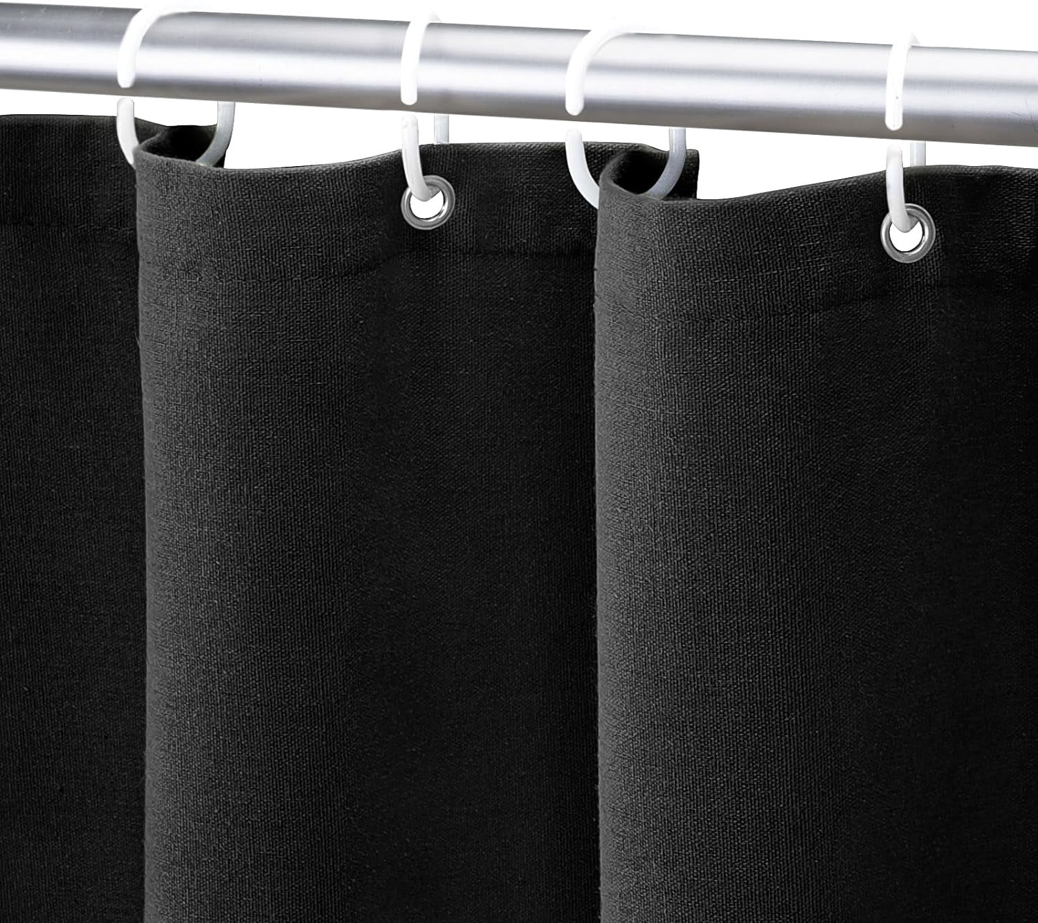 CAILDANL Linen Shower Curtain Beige Boho Farmhouse Shower Curtains for Bathroom Natural Cloth Cotton Fabric Liner Cream 72 x 72 Inch Modern