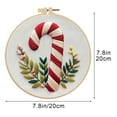 thumbnail image 2 of ZZkhGO Christmas Embroidery DIY Kit, Handmade Sewing Material Package, Festive Floral Painting Craft for Beginners, 2 of 6