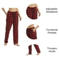 thumbnail image 2 of LANBAOSI Women Flannel Plaid Pajama Pants with Pockets Size M, 2 of 7