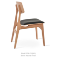 thumbnail image 2 of BACCO CHAIR - PPM-FR BLACK (901) - BEECH WOOD NATURAL FINISH, 2 of 3