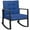 Navy, variant on Costway Patio Rattan Rocker Chair Outdoor Glider Rocking Chair Cushion Lawn Navy