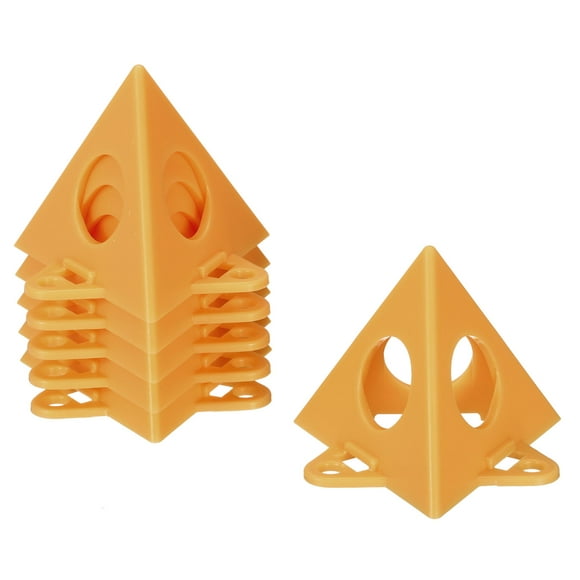 Unique Bargains Painting Stands, 6 Pack ABS Plastic Mini Cone Paint Stands Risers Support, Champagne