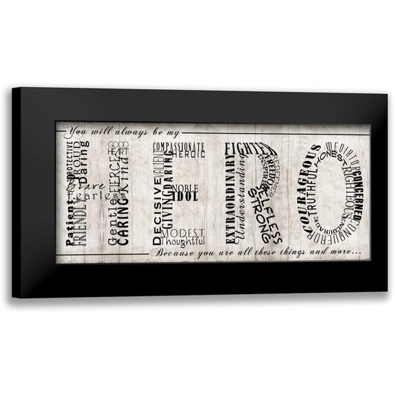 Wolk, Lisa 14x8 Black Modern Framed Museum Art Print Titled - Hero