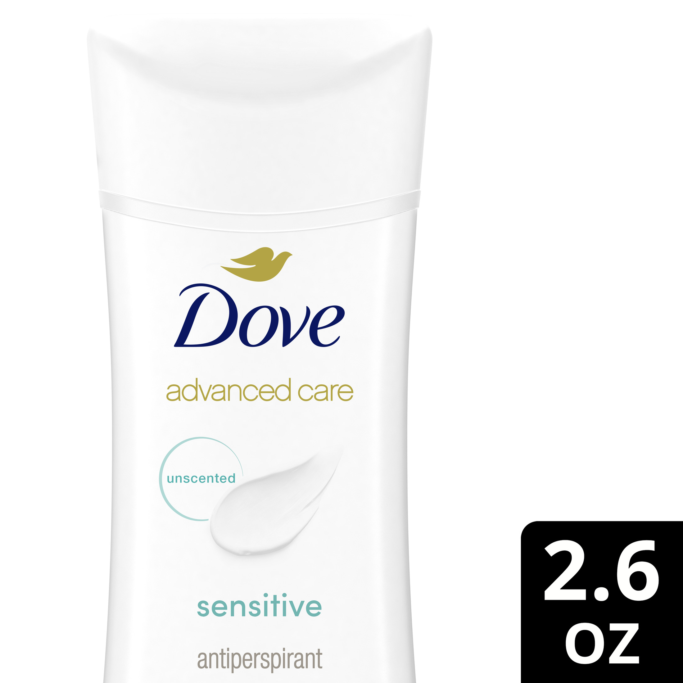 Dove Advanced Care Long Lasting Women's Sensitive Antiperspirant Deodorant Stick, Unscented, 2.6 oz - image 3 of 8