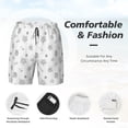 thumbnail image 5 of Lsque Mens Swim Trunks Hand Drawn Turtle Pattern - Bathing Suit Compression Liner - Beach Swim Shorts Swimwear - (S-3XL) - Stretch Quick Dry -Small, 5 of 9