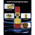 thumbnail image 2 of R1234yf Adapter Kit, R1234yf to R134a Quick Coupler, High Low Side Connector Conversion Kit, 1234yf Adapter to R134a for Car Air Conditioning System Evacuation Recharging, 2 of 7