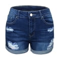 thumbnail image 7 of DxhmoneyHX Women's Juniors Jean Shorts High Waisted Stretchy Distressed Denim Shorts Casual Rolled Summer Hot Shorts, 7 of 7