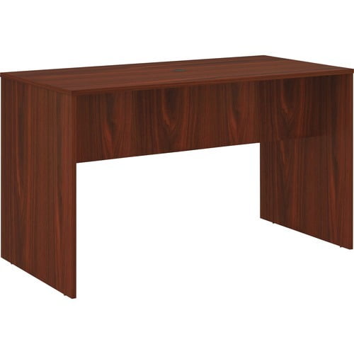 Lorell Essentials Laminate Standing Height Table 72" x 36" x 41.3" - Band Edge - Material: Polyvinyl Chloride (PVC) Edge - Finish: Mahogany Laminate Surface