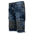 thumbnail image 4 of X RAY Men's Cargo Denim Shorts Slim Look Casual Moto Frayed Hem Stretch Knee Length Jean Shorts for Men, 4 of 6