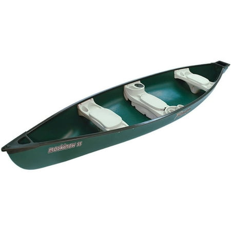 Sun Dolphin Mackinaw 15.6' 3-Person Square Back Canoe, Green