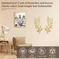 thumbnail image 2 of EUWBSSR 2 Pcs Metal Tree Leaf Wall Decor Vine Olive Branch Leaf Wall Art Elegant Wrought Iron Scroll for Living Room Bedroom Bathroom, 2 of 11