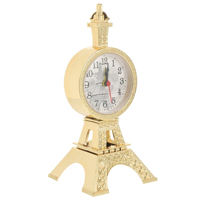 Miangastore Réveil de Bureau Tour Eiffel Horloge de Chevet Horloge de Table Style Vintage Réveil