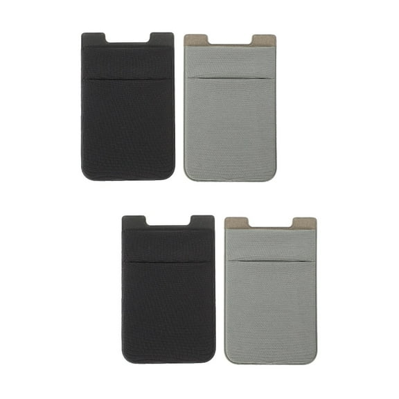 Set of 2 Credit Card Holders for Phone Back Pocket, Fits Multiple Cards Securely