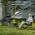 thumbnail image 4 of Zero  Chairs, Set of 2 Portable Recliner Beach Camping  Outdoor  with Cup Holder Trays and Adjustable Pillow, 4 of 7