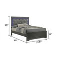 thumbnail image 3 of Blaze Modern Style Twin 4PC bedroom set made with Wood & LED Headboard in Gray, 3 of 19
