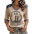 thumbnail image 2 of Never Forget 9/11 Shirt for Women 25th Anniversary Usa Shirts Casual Tops Vintage 911 Memorial 25th Anniversary Tee Tops, 2 of 4