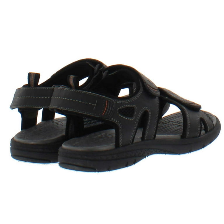 Khombu Mens Adjustable Strap Traction River Sandal Black 10