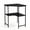 Black, variant on VECELO Corner Desk, Modern Minimalist with Storage Shelf for Small Spaces, Triangular Design, Black